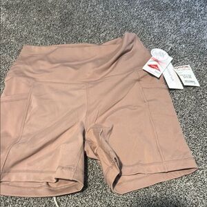 Rose Bike Shorts with Wide Waistband and Stretchy Fit